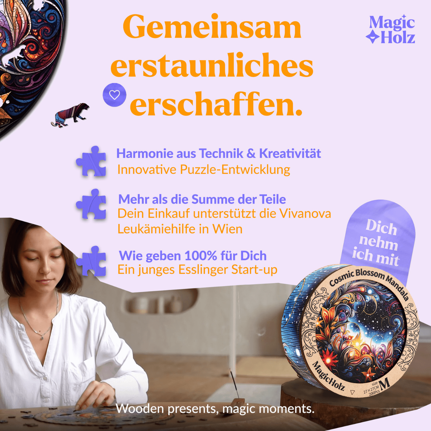 Cosmic blossoms | MagicHolz wooden puzzle-MagicWood--
