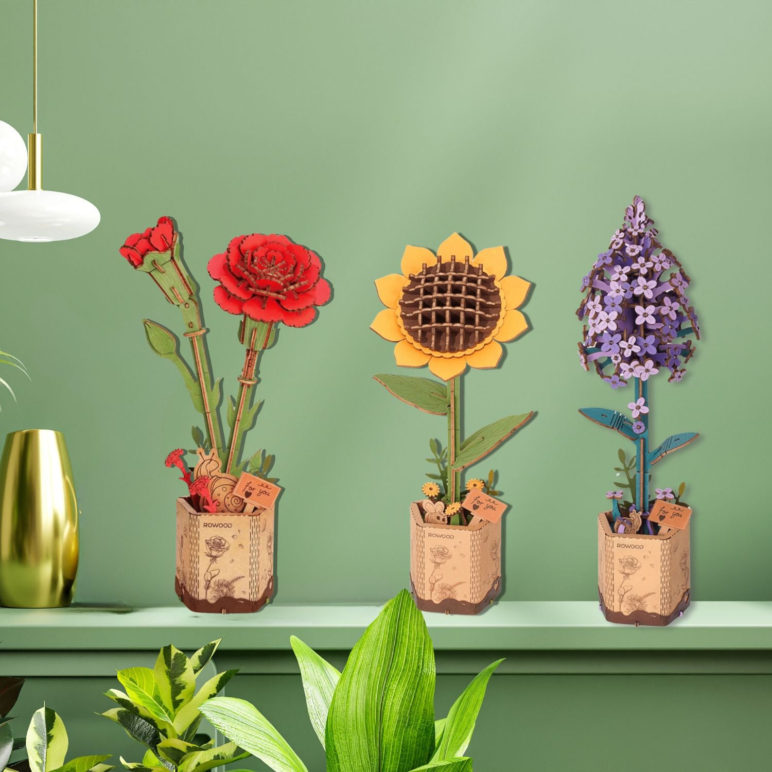 Ewiger Frühling | Blumen-Trio Kollektion-Holzpuzzle-Robotime-BundleKreativität-