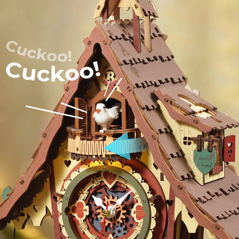 Kuckucksuhr 3D-Bausatz 3D Puzzle Robotime