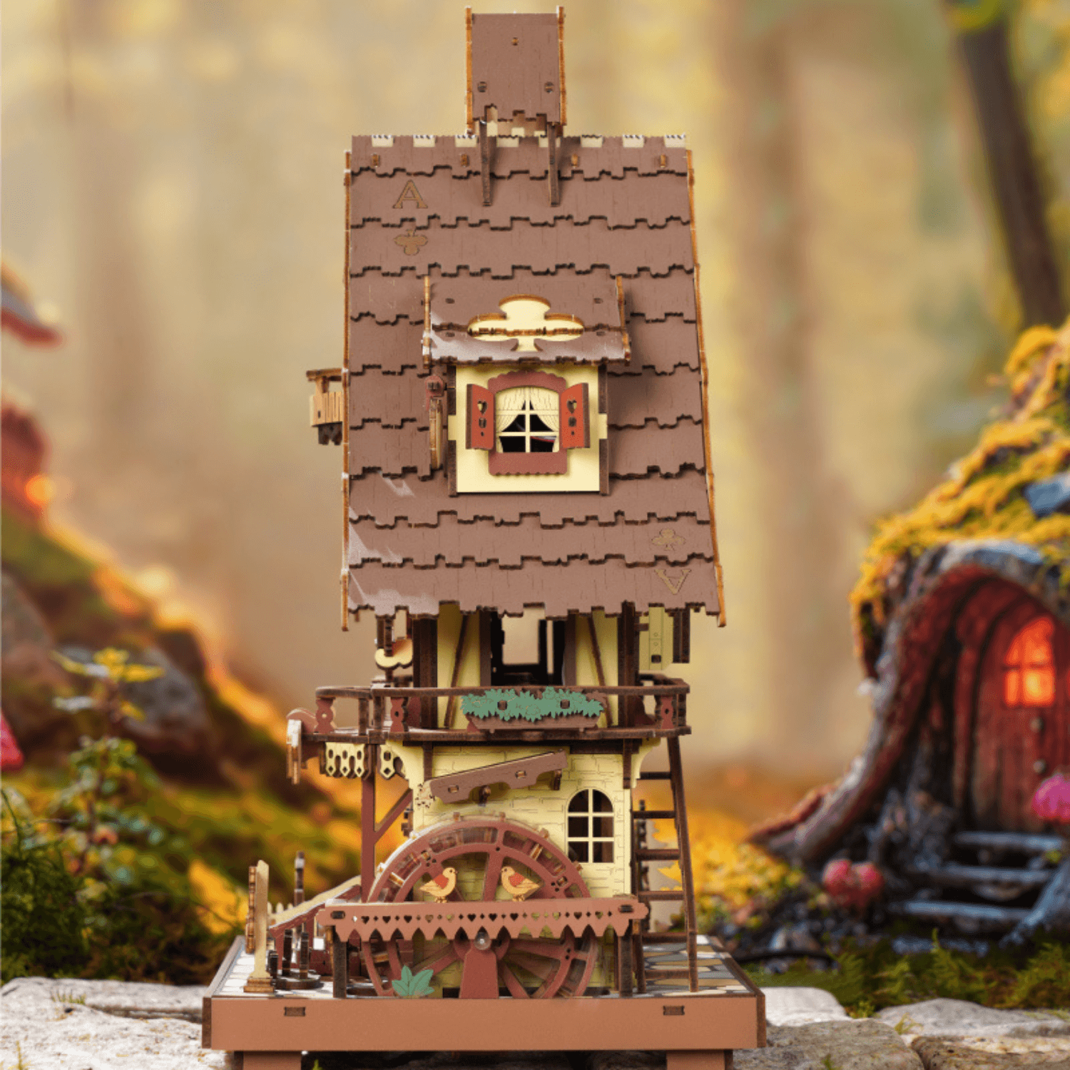 Kuckucksuhr – der Moment, wenn sie zum ersten Mal ruft Mechanisches Holzpuzzle Robotime