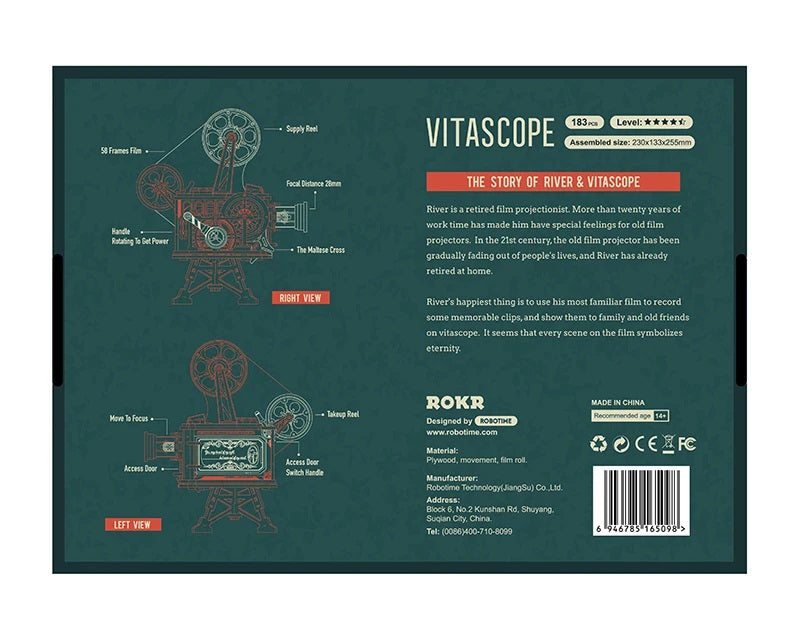 Vitascope | Projecteur de film 3D Puzzle Robotime