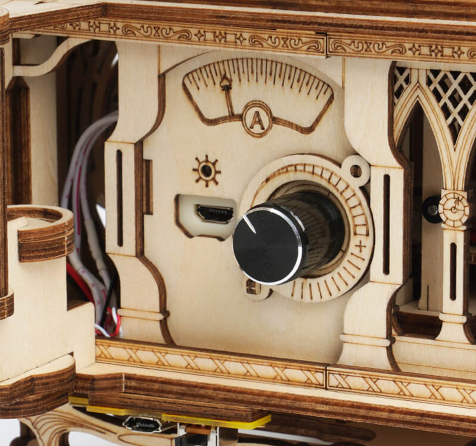 Retro Grammophon Mechanisches Holzpuzzle Robotime