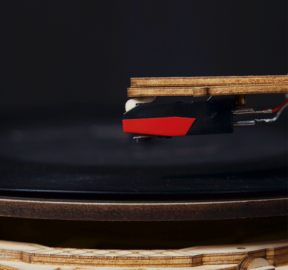 Retro Grammophon Mechanisches Holzpuzzle Robotime