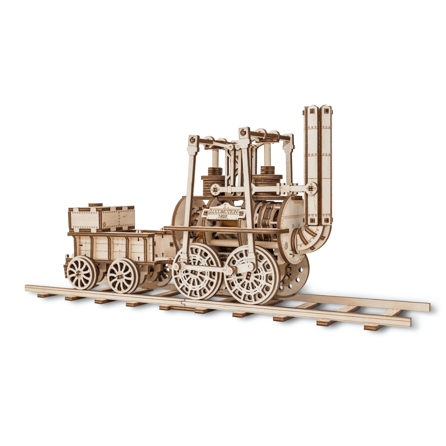 Locomotion #1 Mechanisches Holzpuzzle Eco-Wood-Art