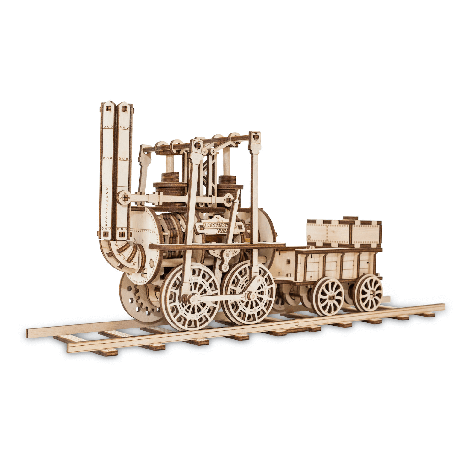 Locomotion #1 Mechanisches Holzpuzzle Eco-Wood-Art