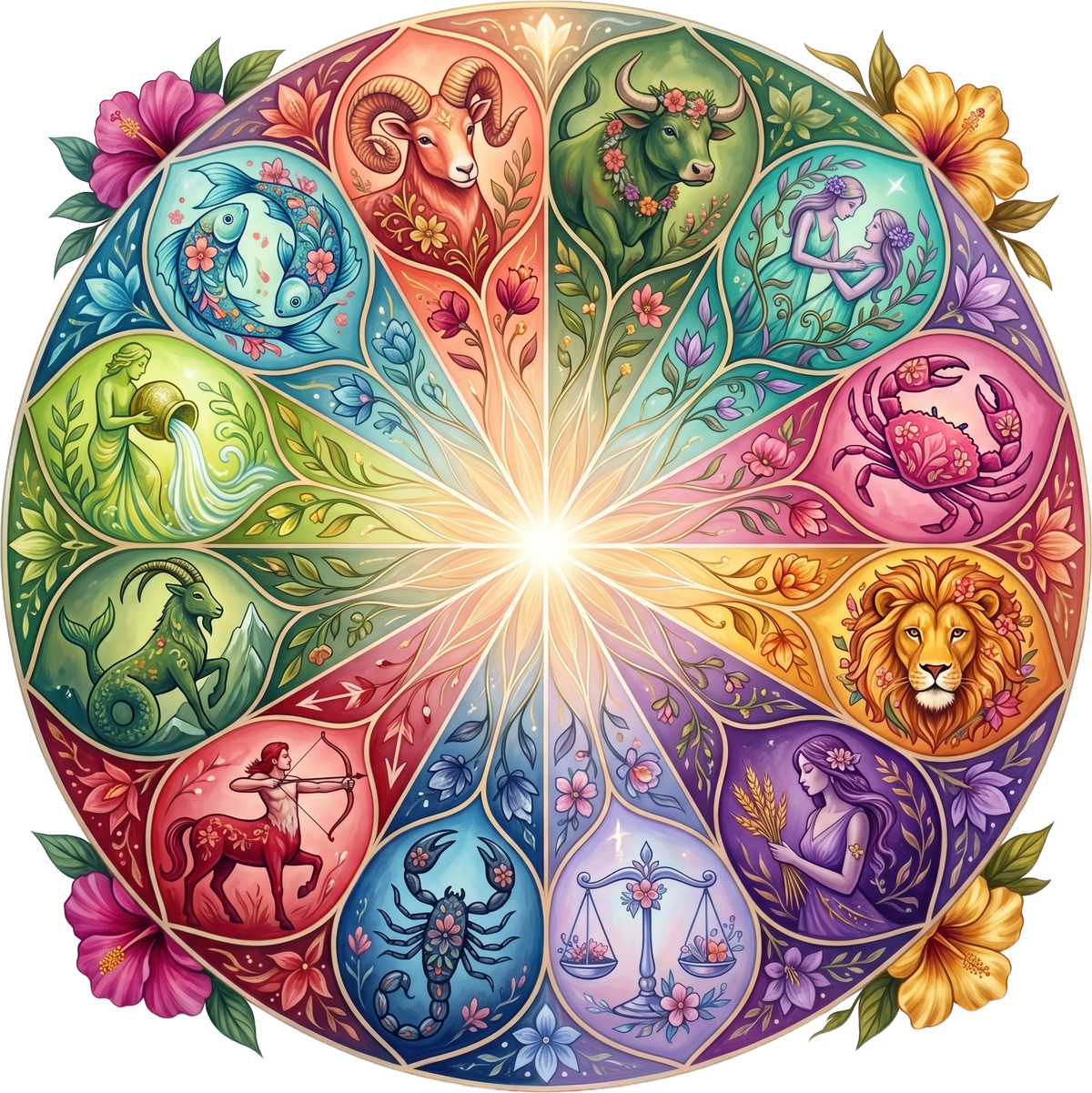 Sternzeichen Mandala Holzpuzzle (2D) MagicHolz
