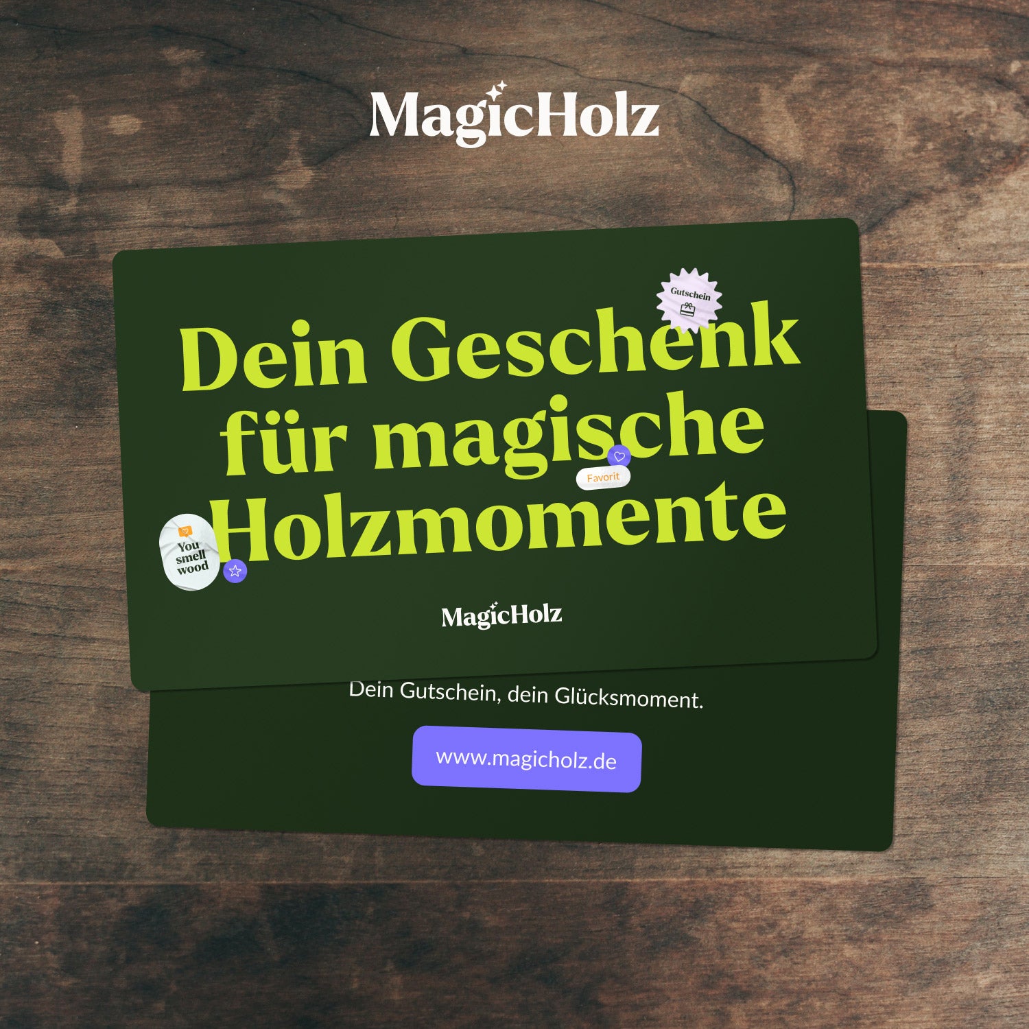 Geschenkkarte Geschenkgutschein MagicHolz