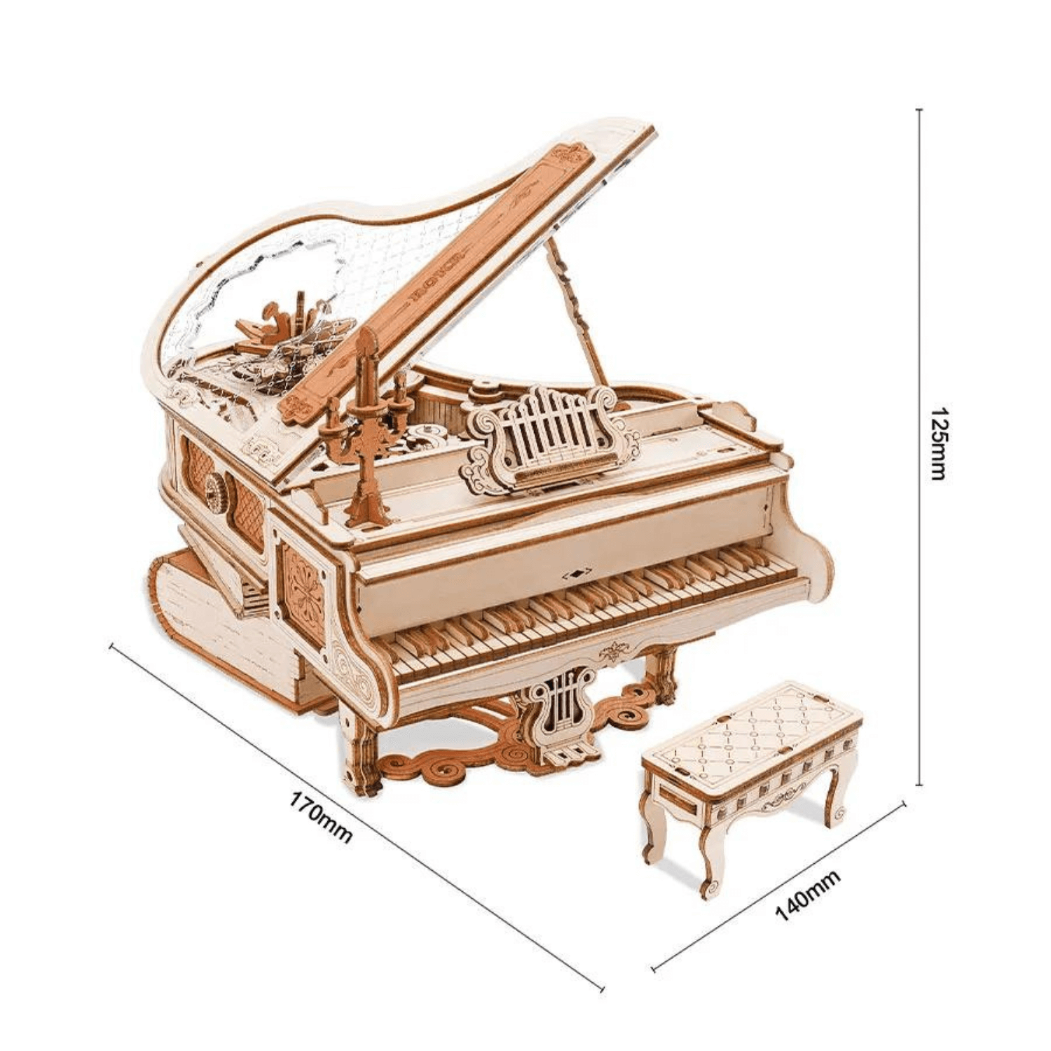 MagicPiano 🎶 | Spieluhr Mechanisches Holzpuzzle Robotime