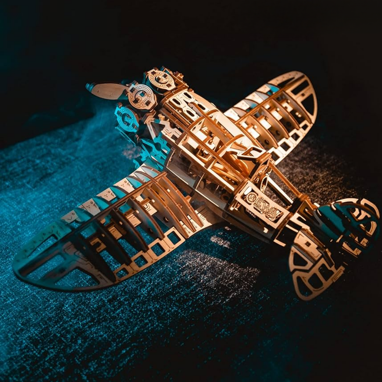 Avion mécanique Puzzle mécanique en bois Eco-Wood-Art
