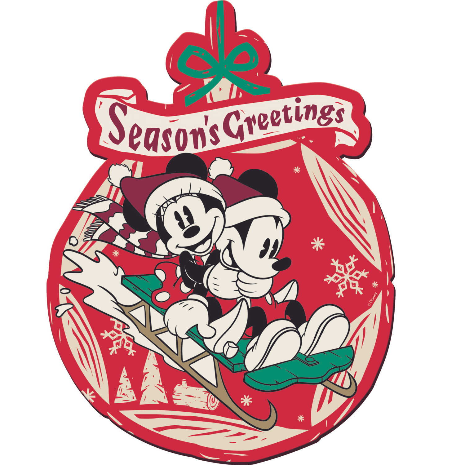 Disney | Les aventures de Noël de Mickey et Minni | Puzzle en bois 160 Puzzle en bois TREFL