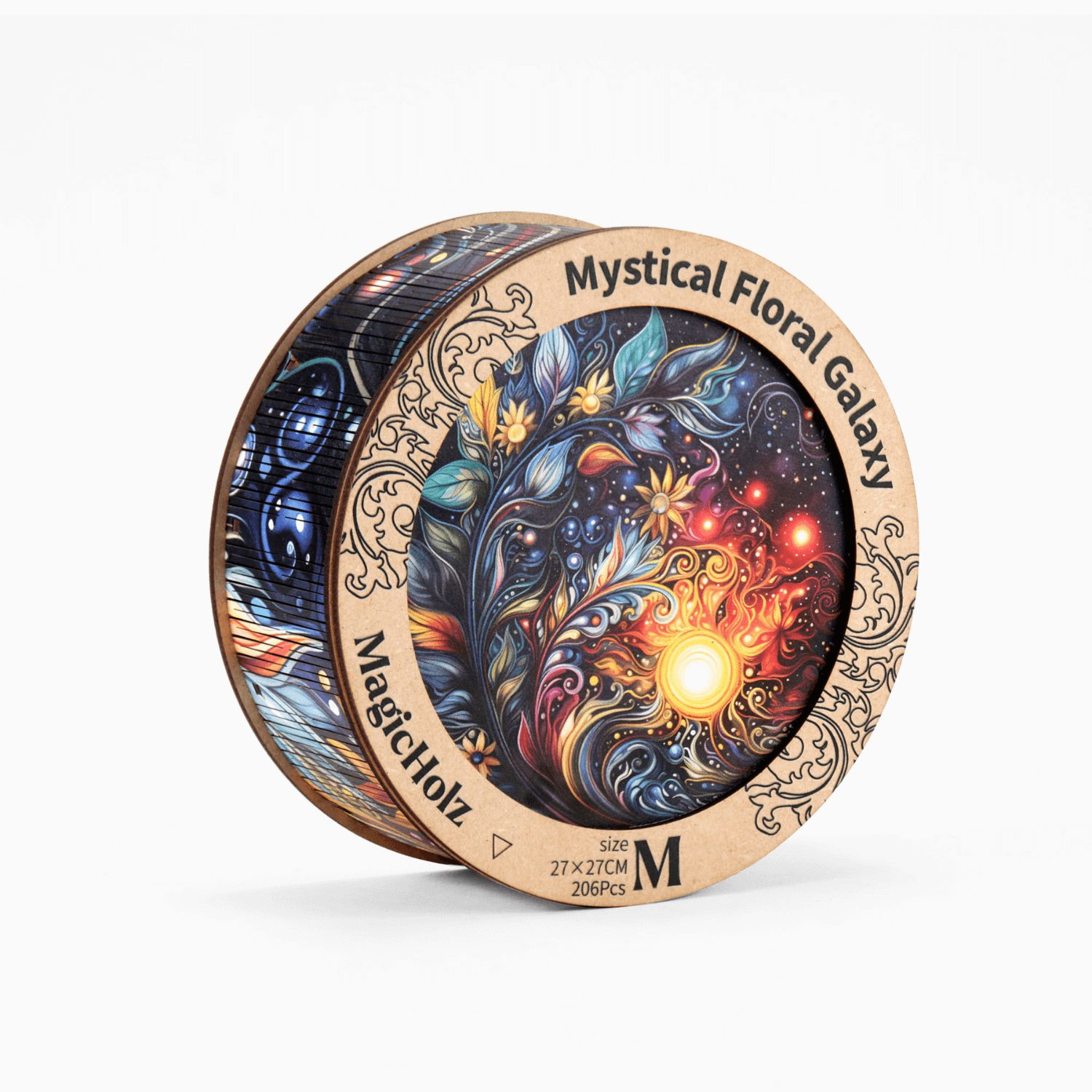 Mystical flowers galaxy | Mandala wooden puzzle MagicHolz