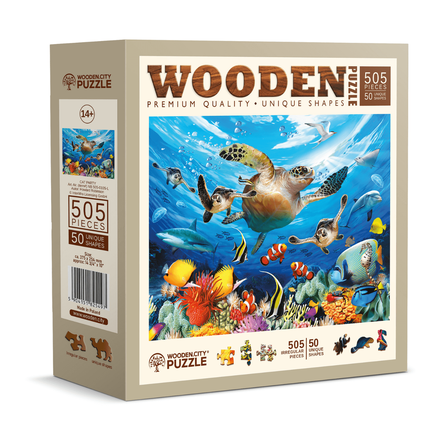 Das Leben im Ozean Puzzle | Holz Puzzle 505 Holzpuzzle WoodenCity