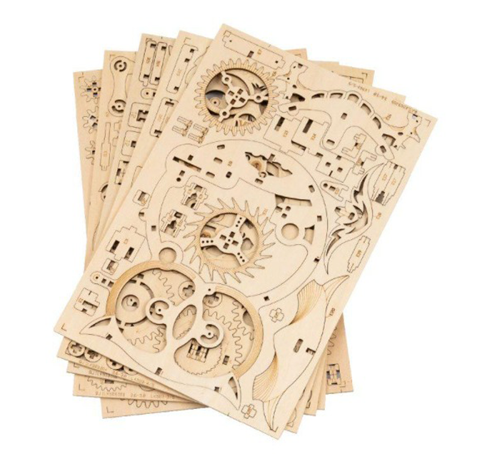 Eulen Puzzle als Pendeluhr Mechanisches Holzpuzzle Robotime