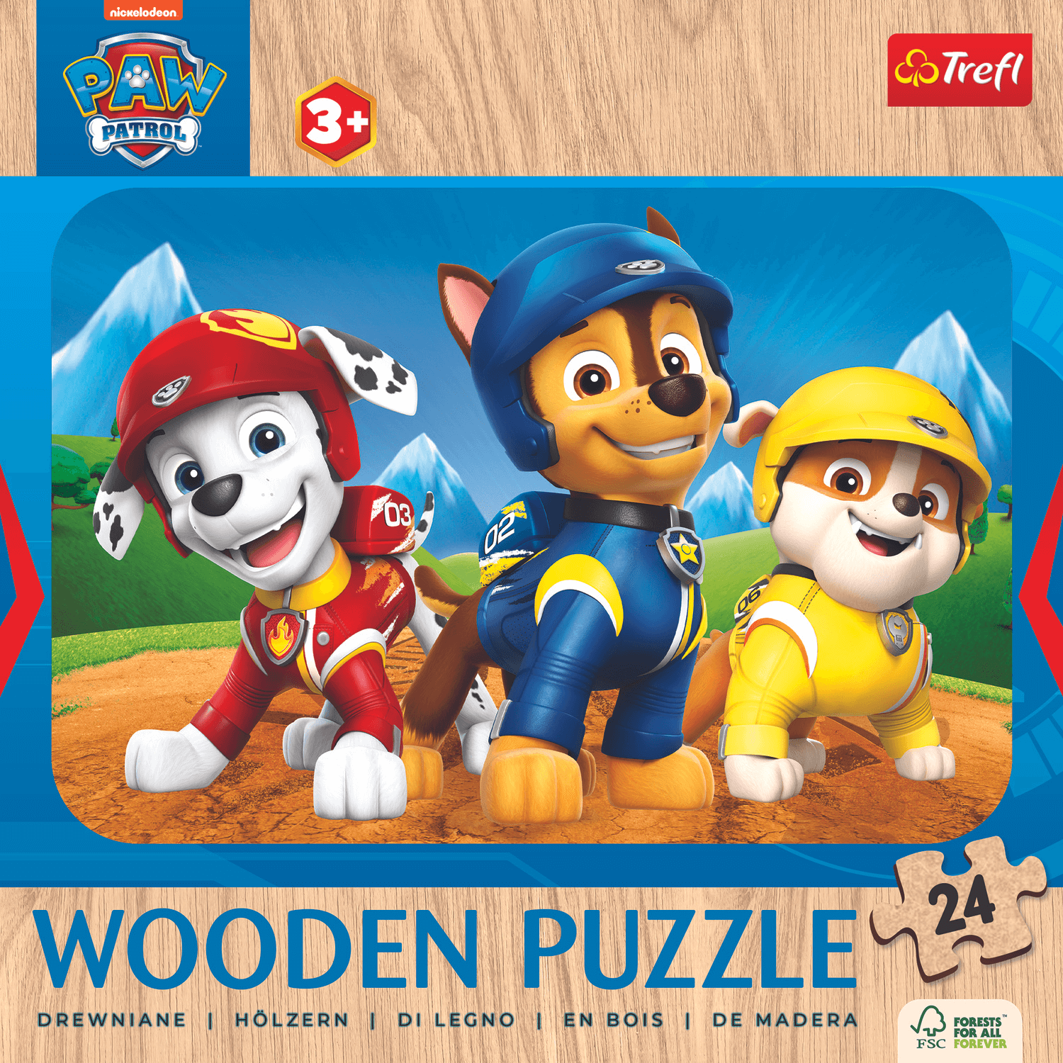 Paw Patrol Dog Crew | Wooden Puzzle Junior 24 Wooden Puzzle TREFL