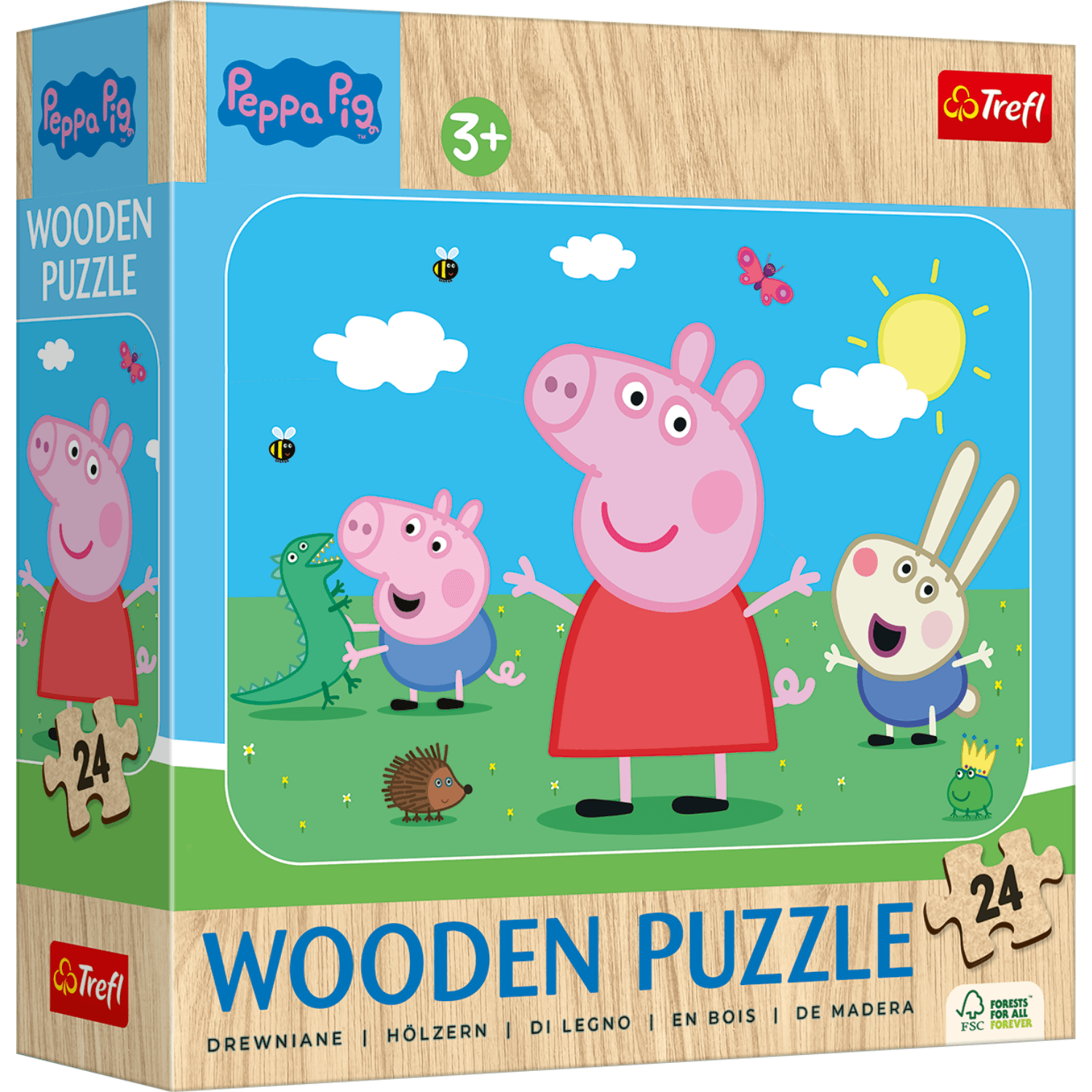 Peppa Pig | Holz Puzzle Junior 24 Holzpuzzle TREFL