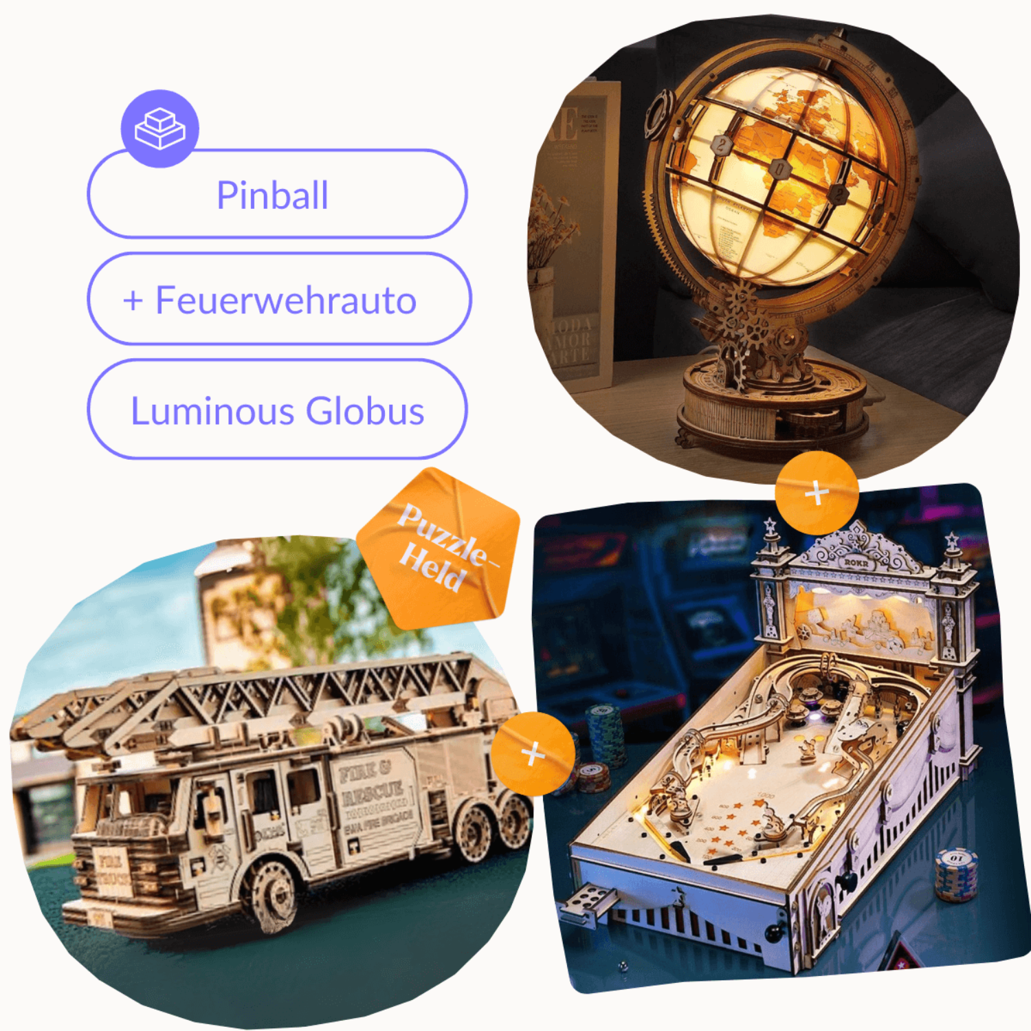 3D Pinball Machine 3D Puzzle Robotime