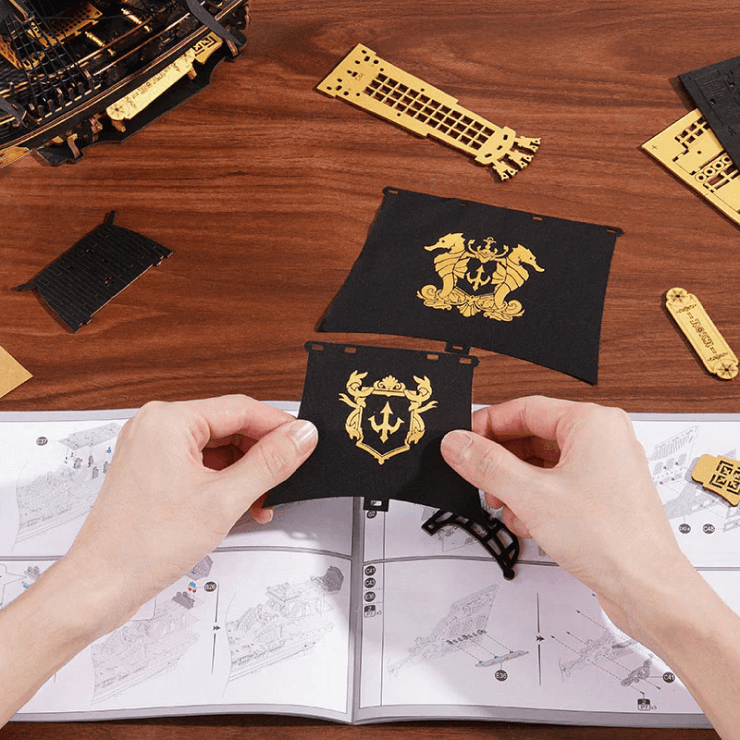 Piratenboot – je rustige plek om even helemaal tot rust te komen Mechanische houten puzzel Robotime