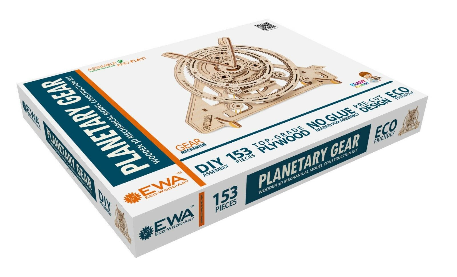 Planetarisches Getriebe Mechanisches Holzpuzzle Eco-Wood-Art