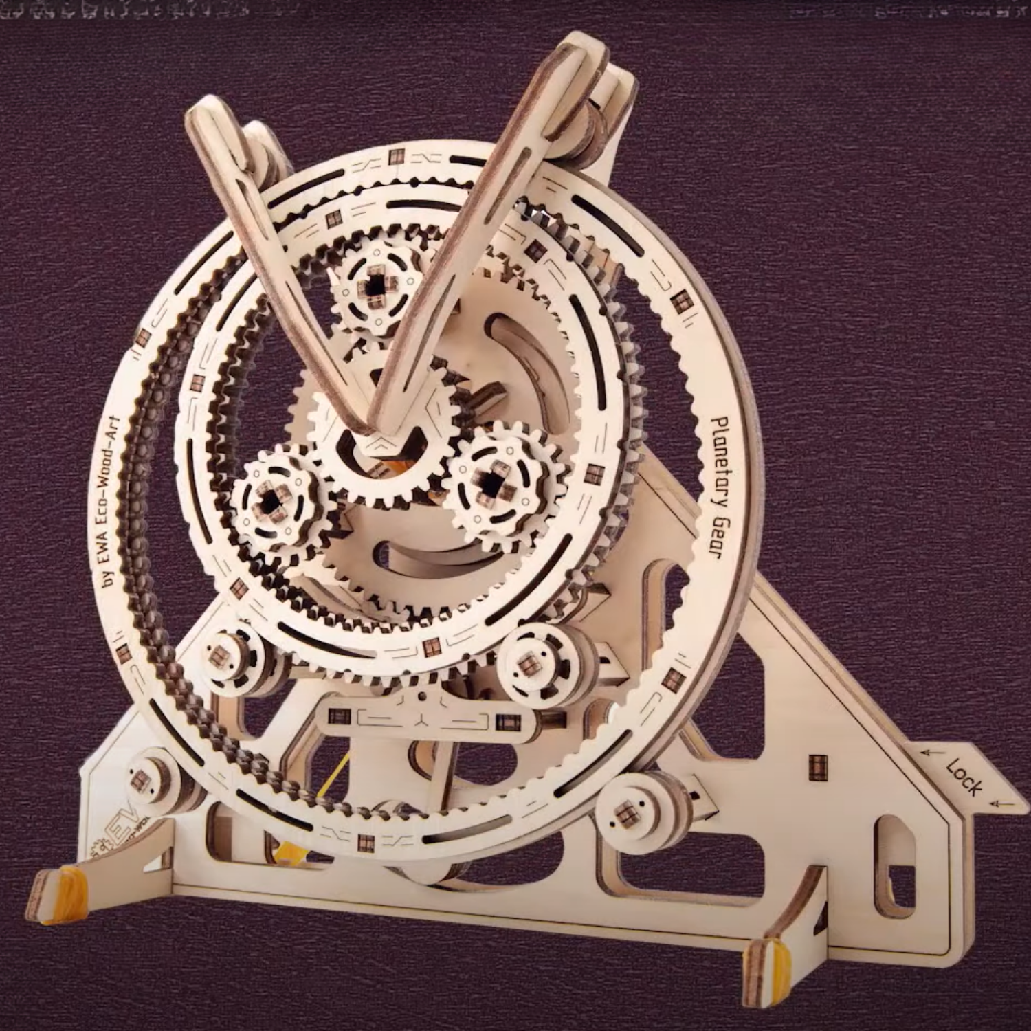 Planetarisches Getriebe Mechanisches Holzpuzzle Eco-Wood-Art