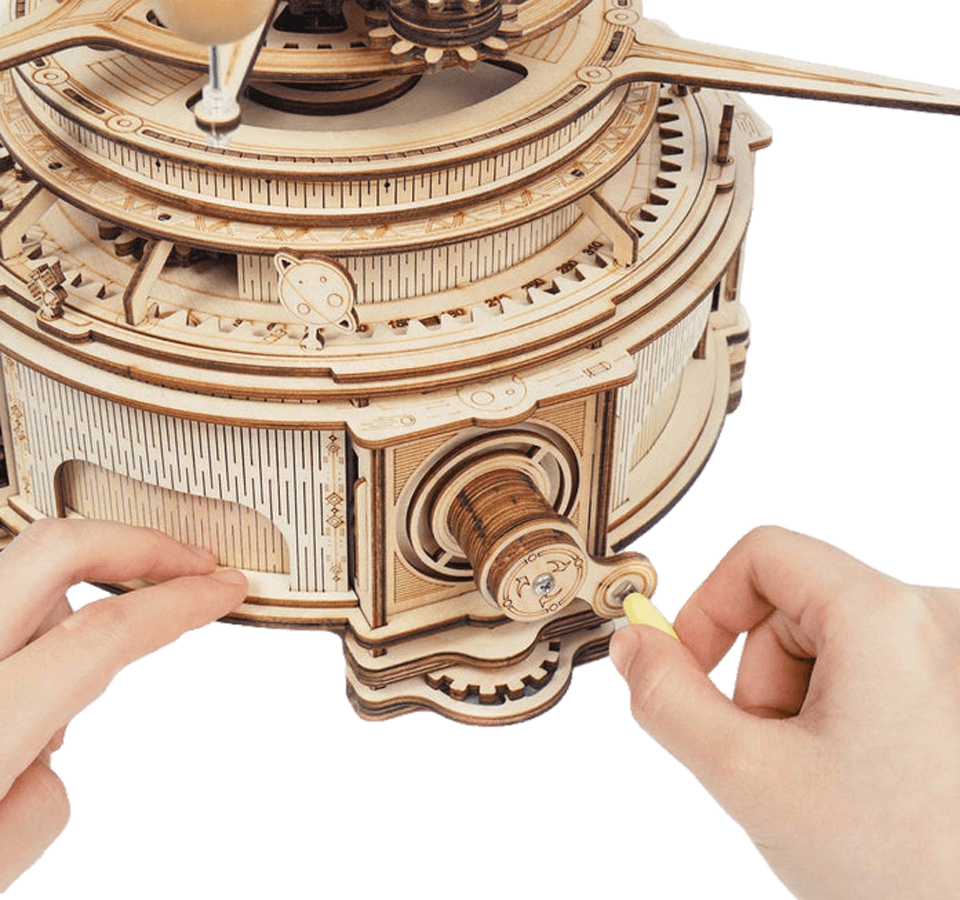 Mechanical solar system Mechanical wooden puzzle Robotime