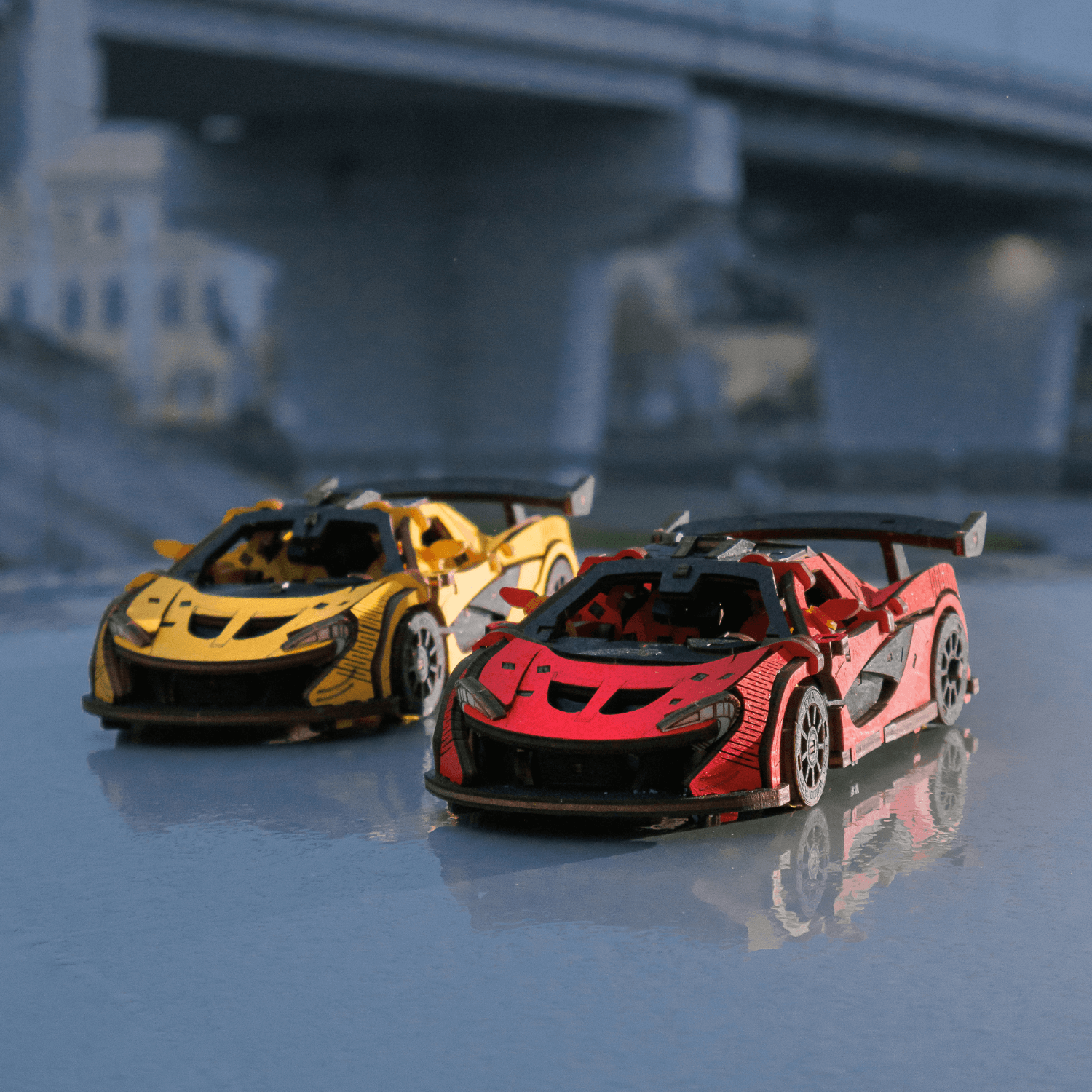 Racing Car | Rennauto Mechanisches Holzpuzzle Eco-Wood-Art