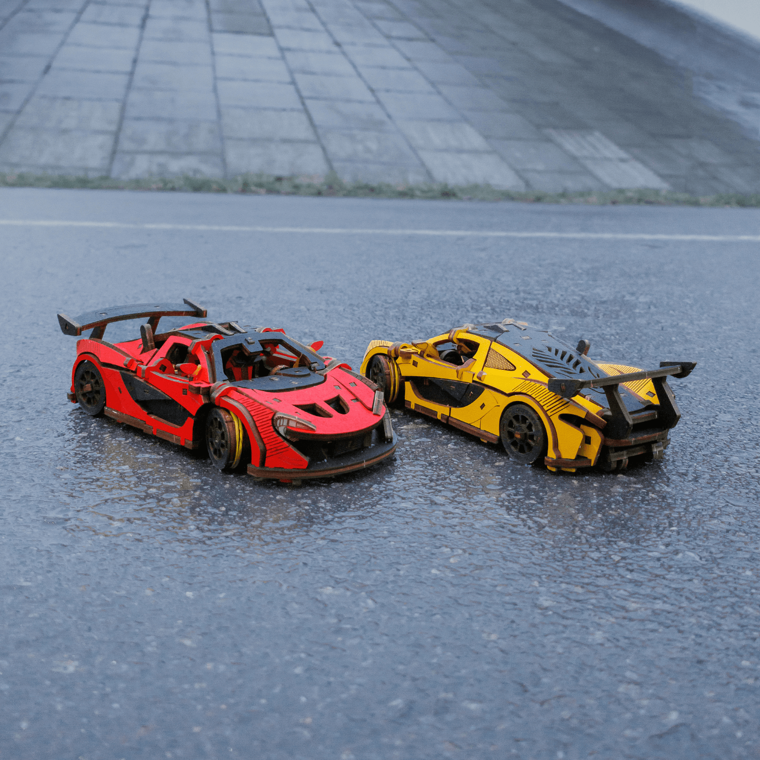 Racing Car | Rennauto Mechanisches Holzpuzzle Eco-Wood-Art
