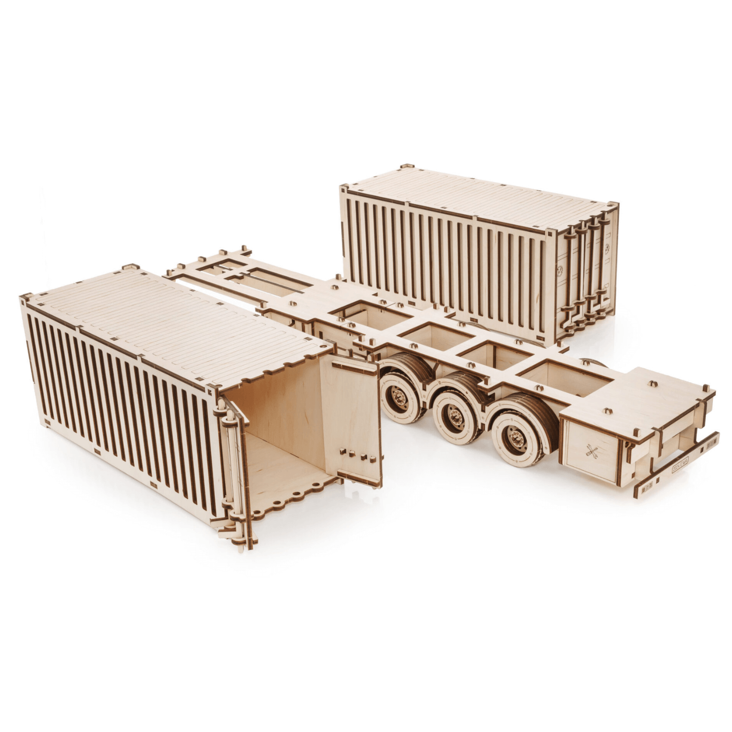 ROAD KING | LKW | Aufleger Mechanisches Holzpuzzle Eco-Wood-Art Ohne Road King Container
