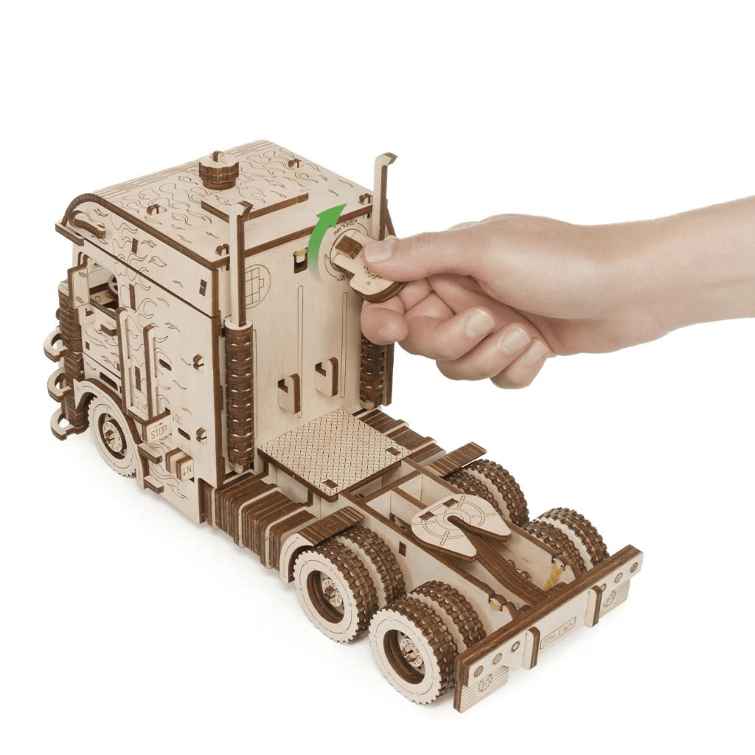 ROAD KING | LKW | Aufleger Mechanisches Holzpuzzle Eco-Wood-Art