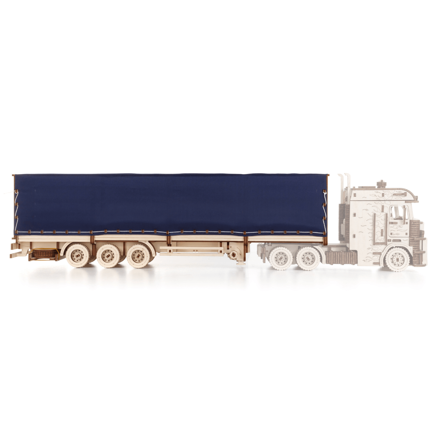 ROAD KING | LKW | Aufleger Mechanisches Holzpuzzle Eco-Wood-Art Ohne Road King Plane