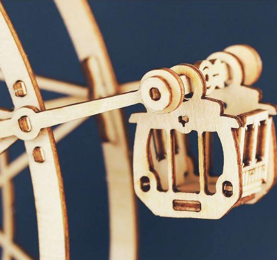 Mechanische Spieluhr - Riesenrad Mechanisches Holzpuzzle Robotime