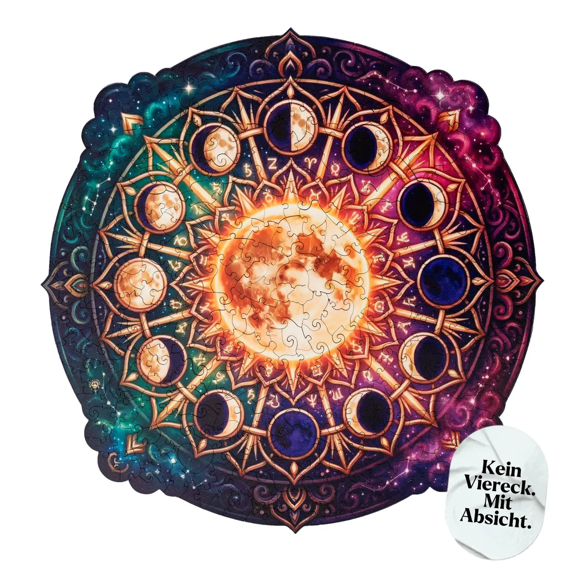 Moon Phases Mandala Wooden Puzzle (2D) MagicHolz