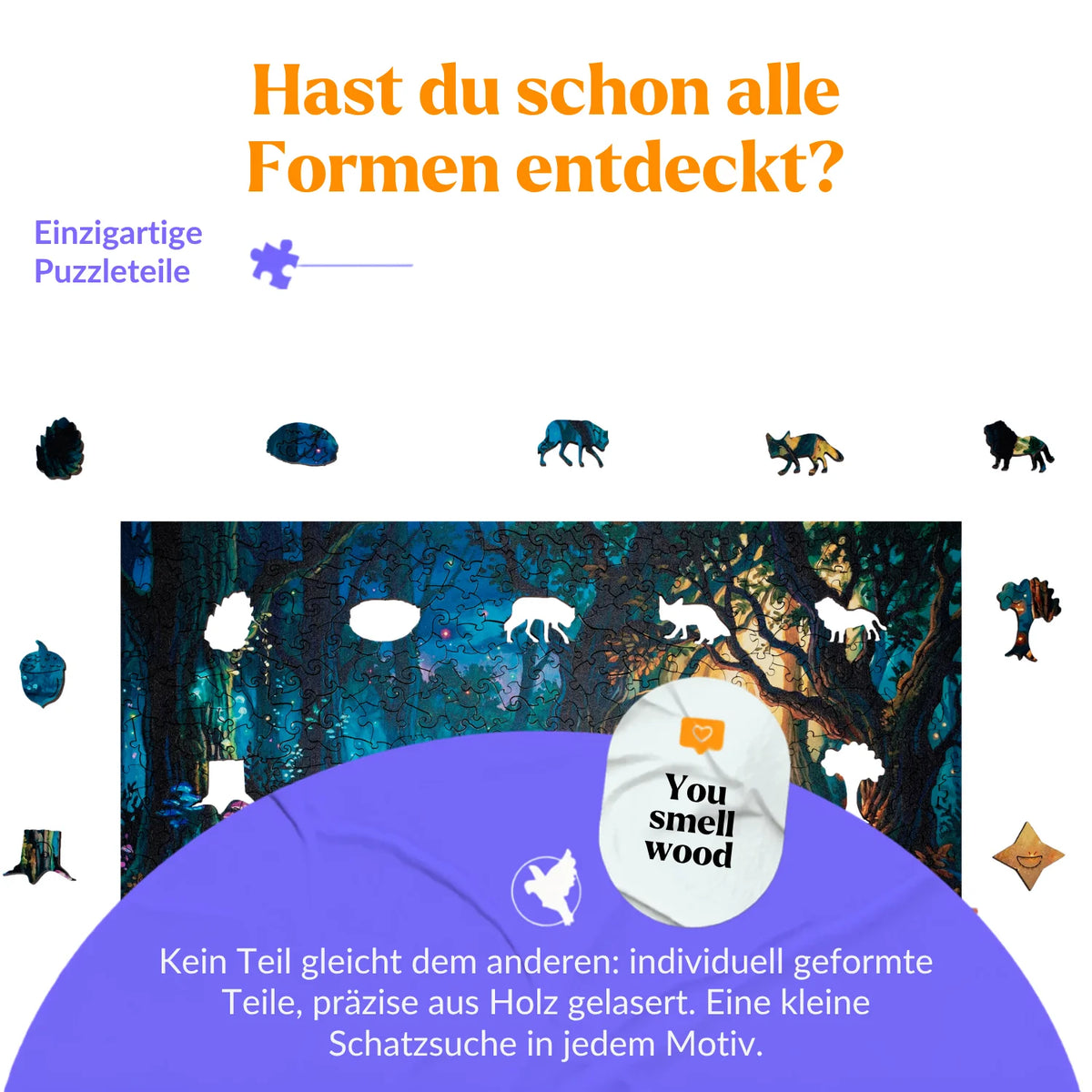 Houten puzzel 'Het donkere toverbos' (2D) MagicHolz