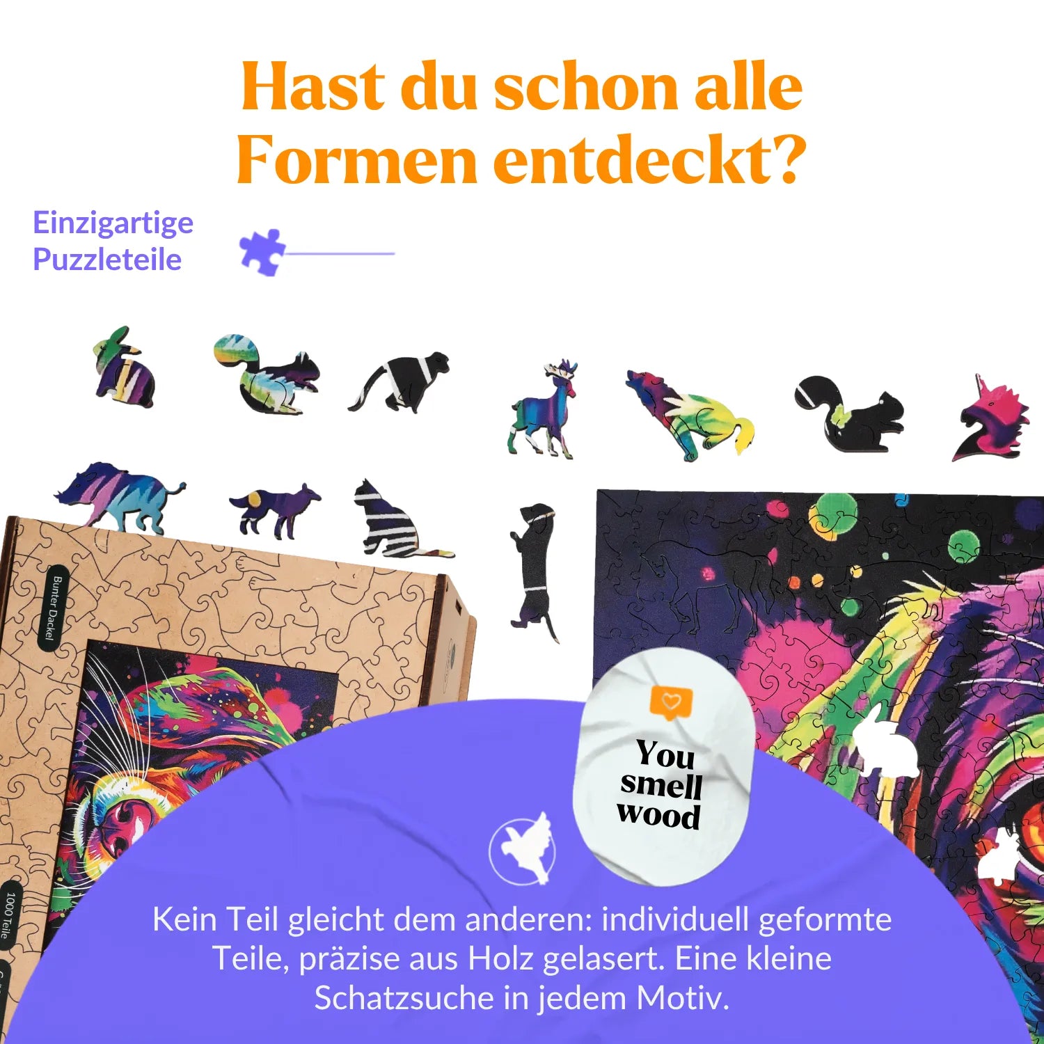 Colorful Dachshund Wooden Puzzle (2D) MagicHolz