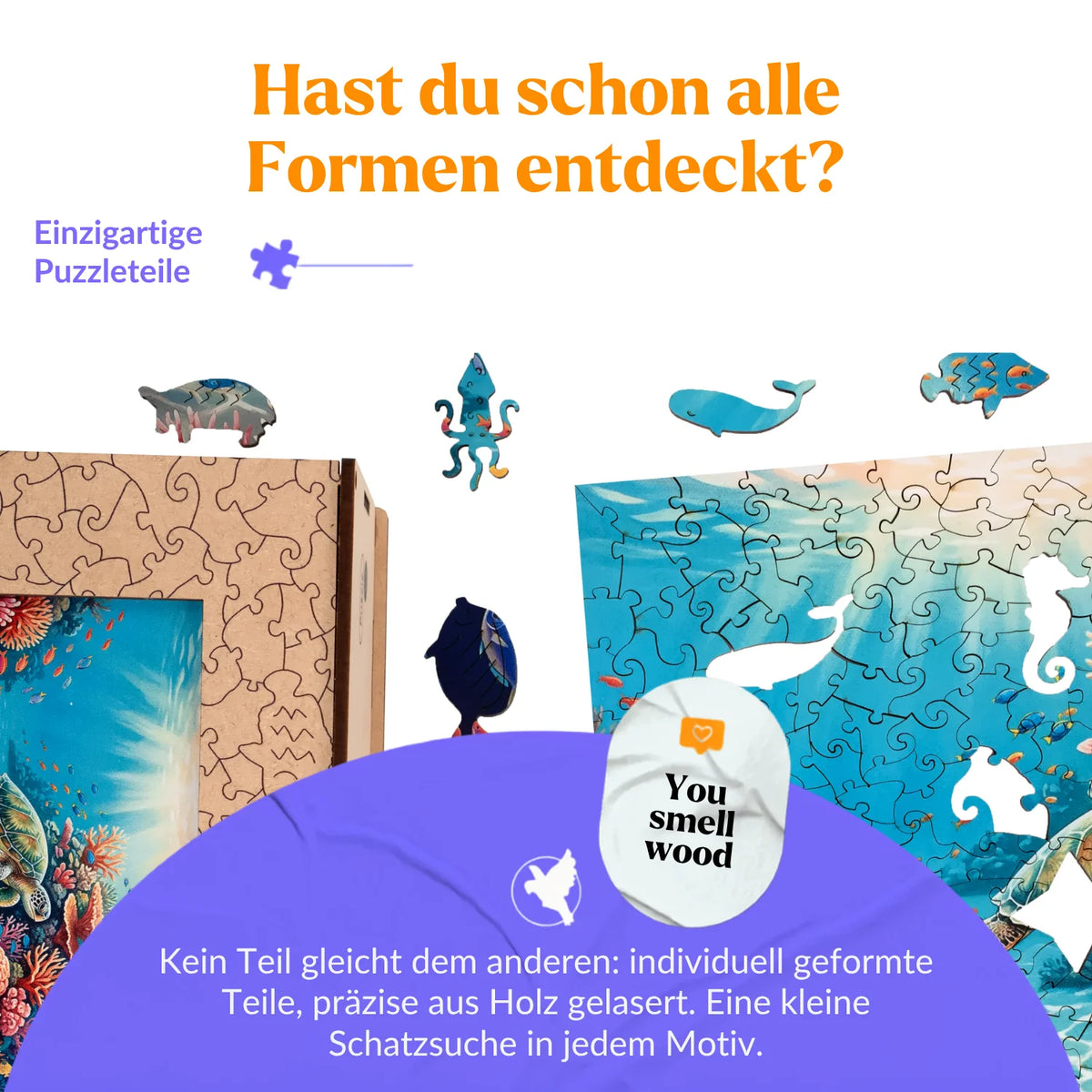 Houten puzzel 'Onderwaterwereld' (2D) MagicHolz