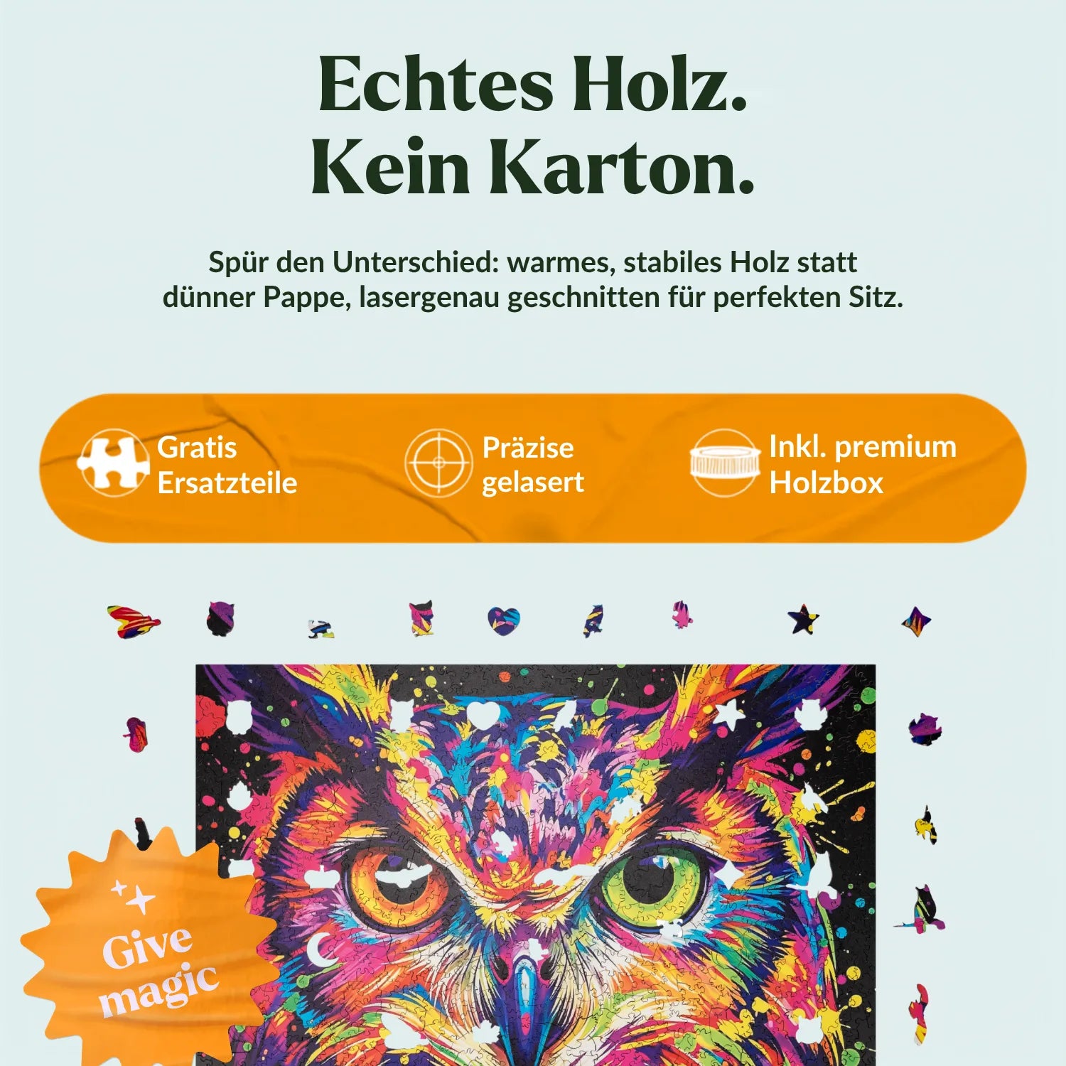 Colorful Owl Wooden Puzzle (2D) MagicHolz
