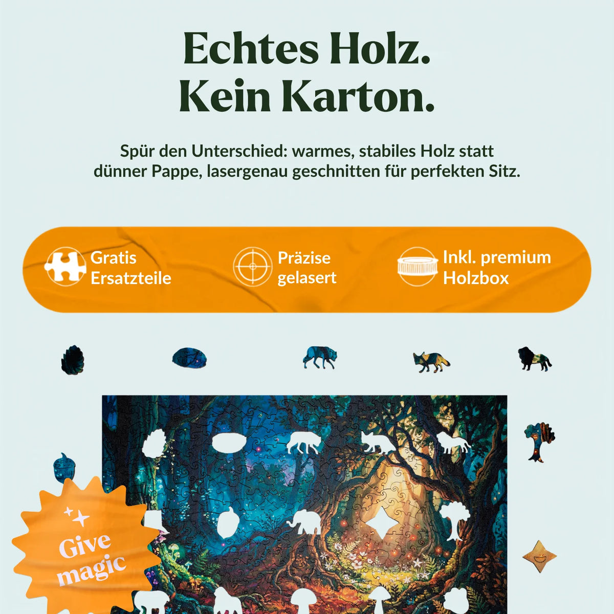 Houten puzzel 'Het donkere toverbos' (2D) MagicHolz