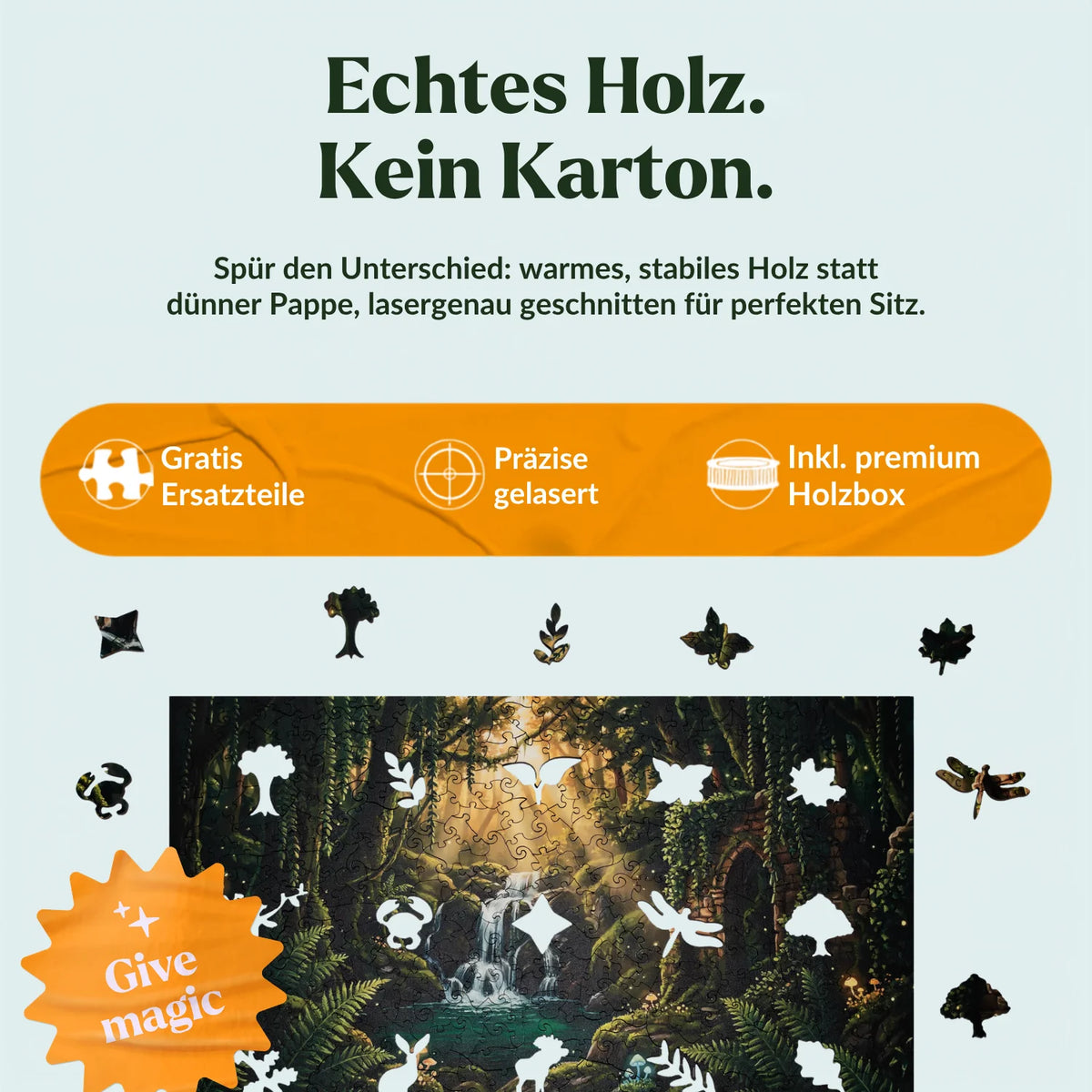 Mystical Waterfall Wooden Puzzle (2D) MagicHolz