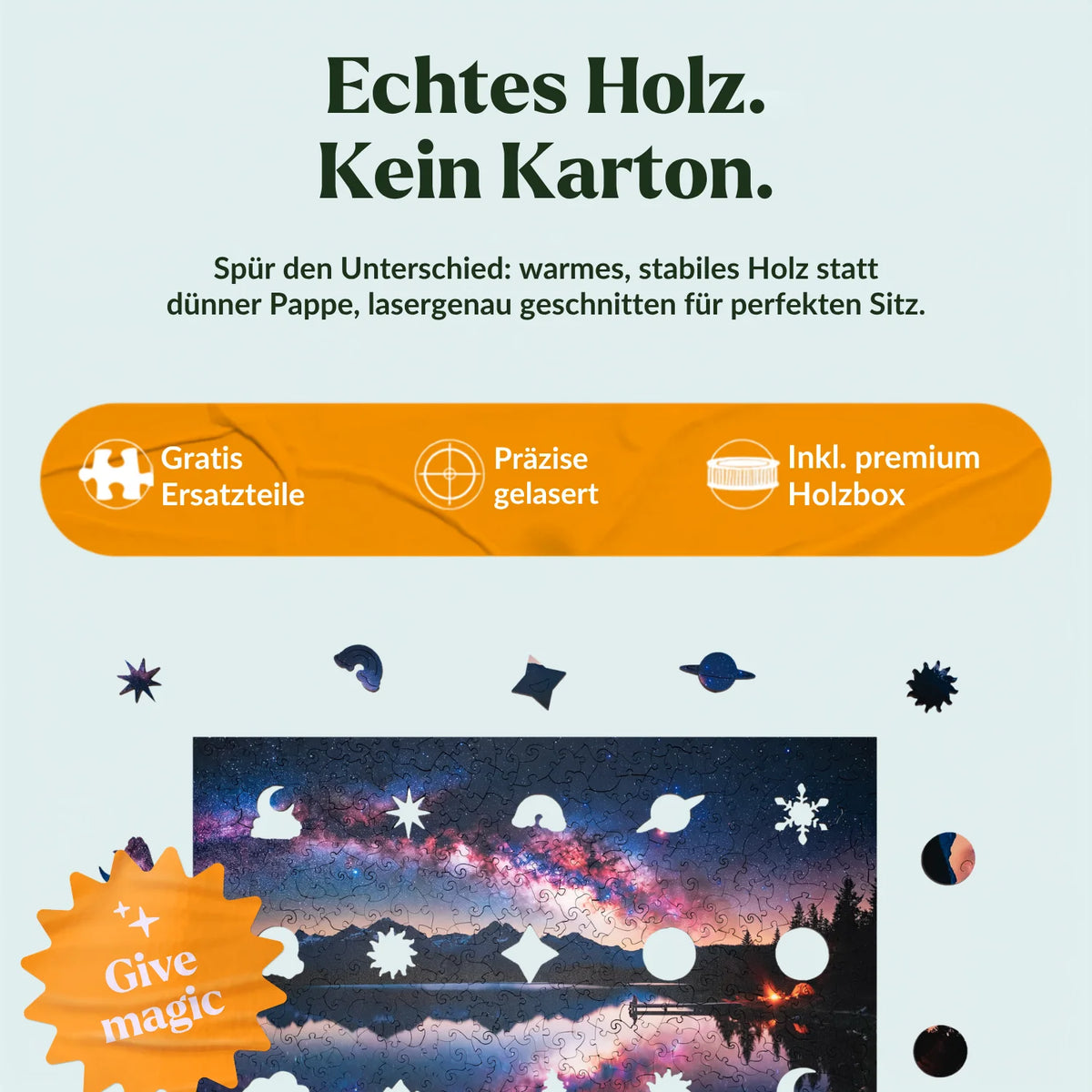 Houten puzzel met sterrenhemel (2D) MagicHolz