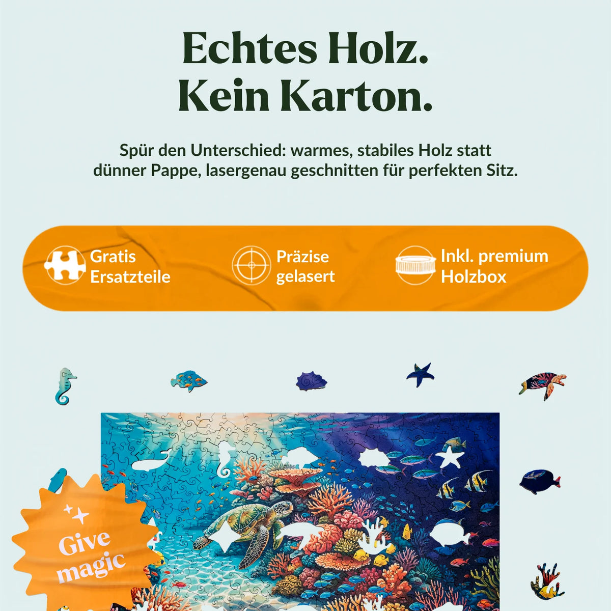 Houten puzzel 'Onderwaterwereld' (2D) MagicHolz