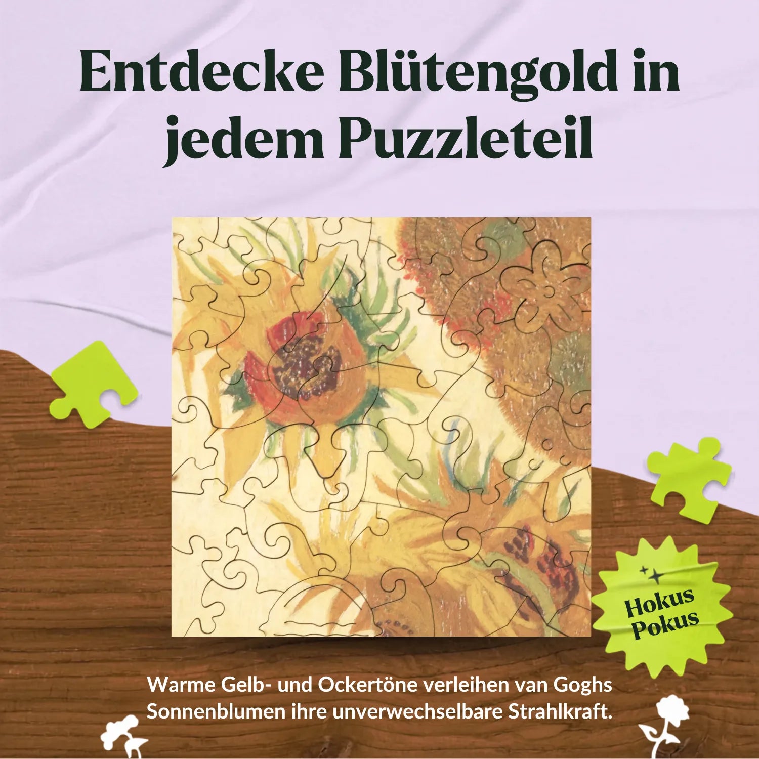 Sunflowers | Vincent van Gogh Wooden Puzzle (2D) MagicHolz