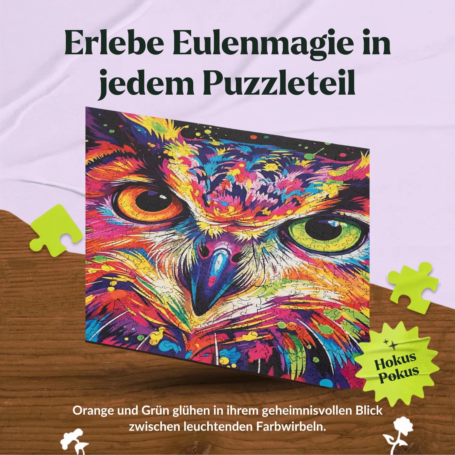 Colorful Owl Wooden Puzzle (2D) MagicHolz