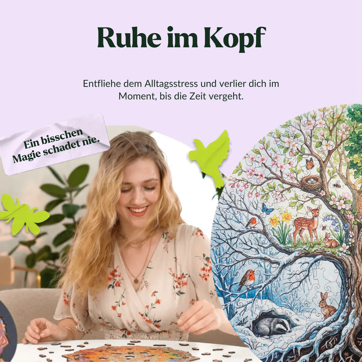 Tree of Life of the Four Seasons Mandala Wooden Puzzle (2D) MagicHolz