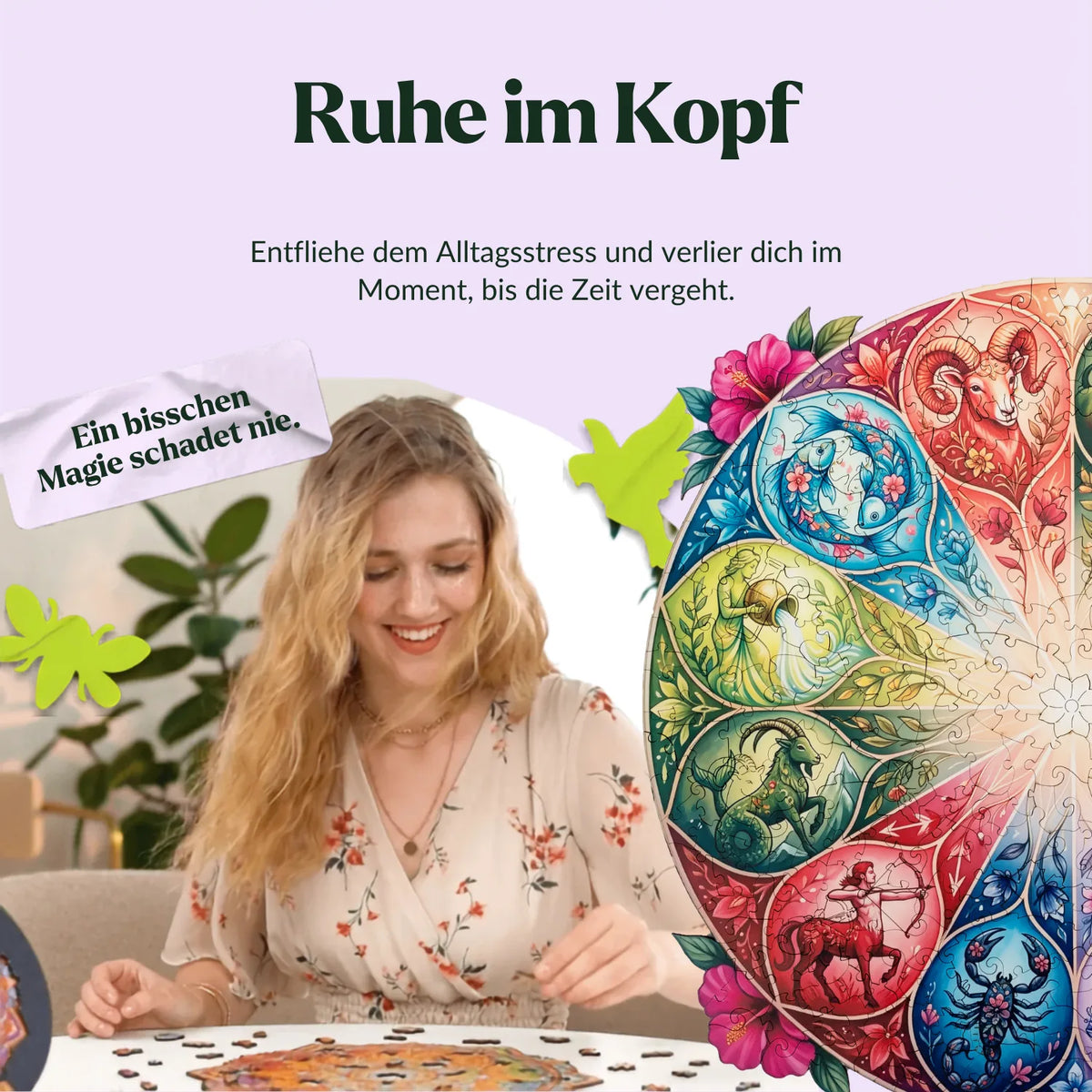 Zodiac Sign Mandala Wooden Puzzle (2D) MagicHolz
