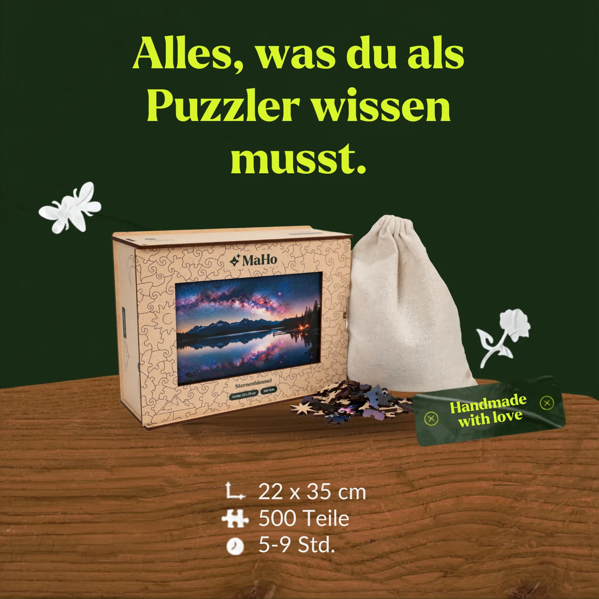 Houten puzzel met sterrenhemel (2D) MagicHolz