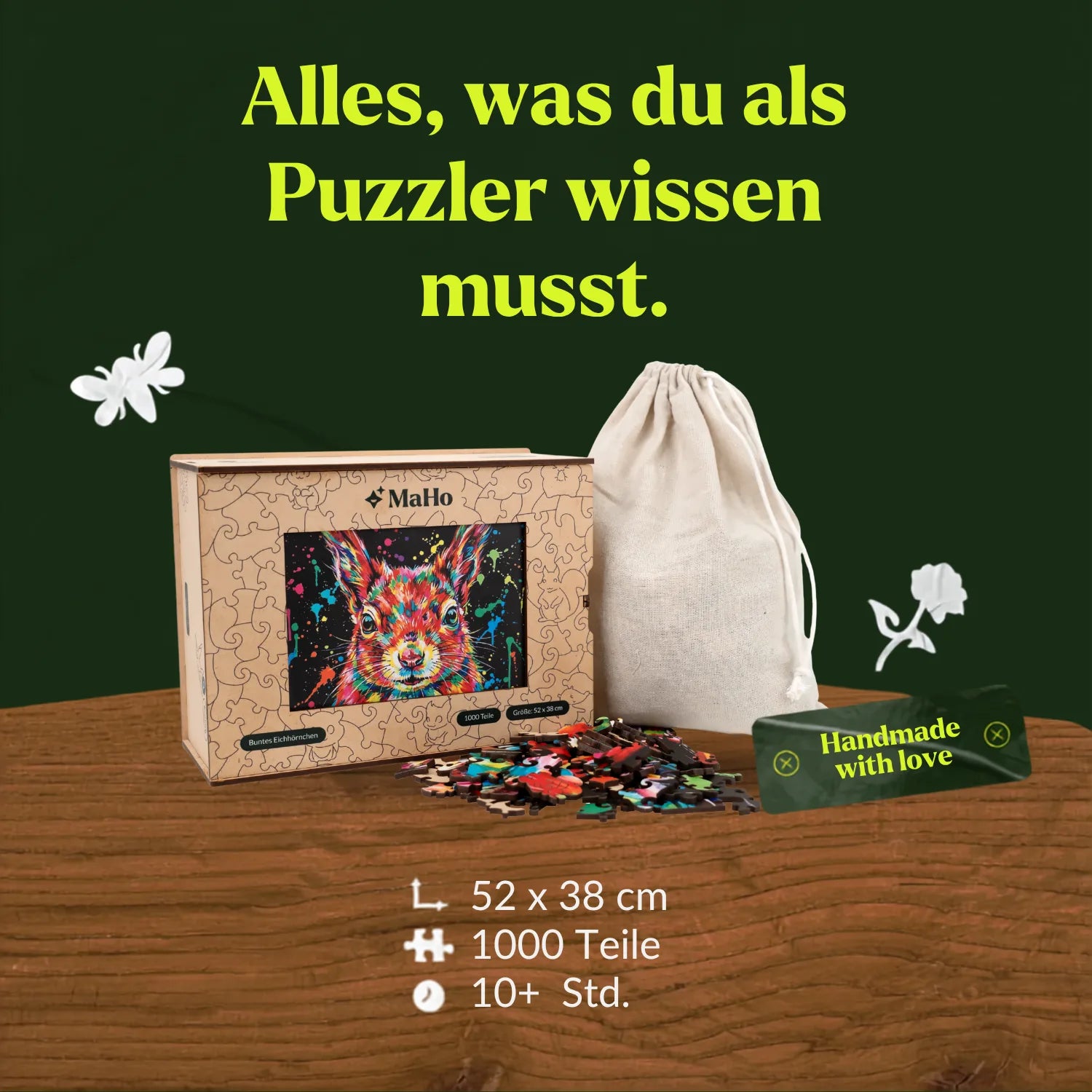Colorful Squirrel Wooden Puzzle (2D) MagicHolz