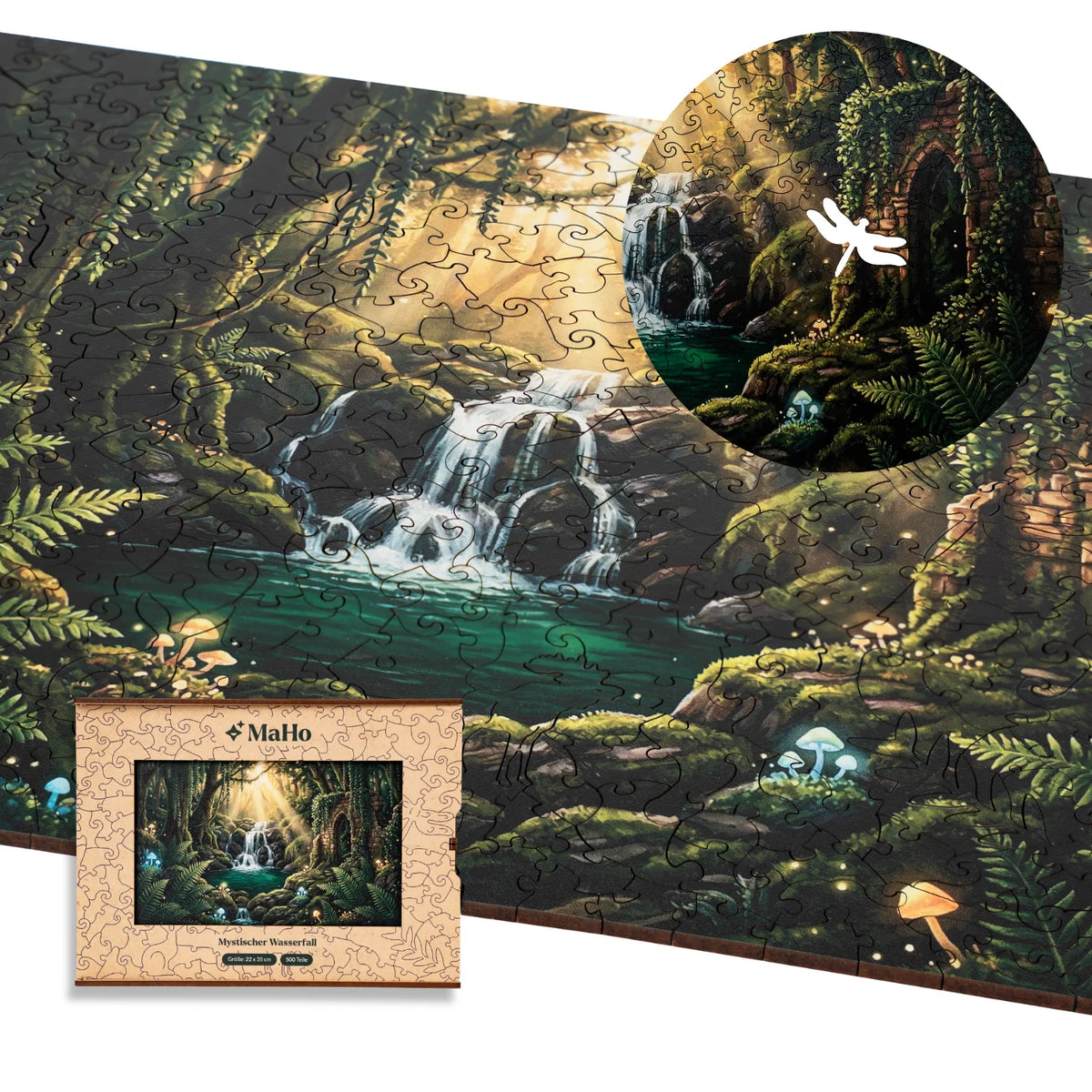 Mystical Waterfall Wooden Puzzle (2D) MagicHolz