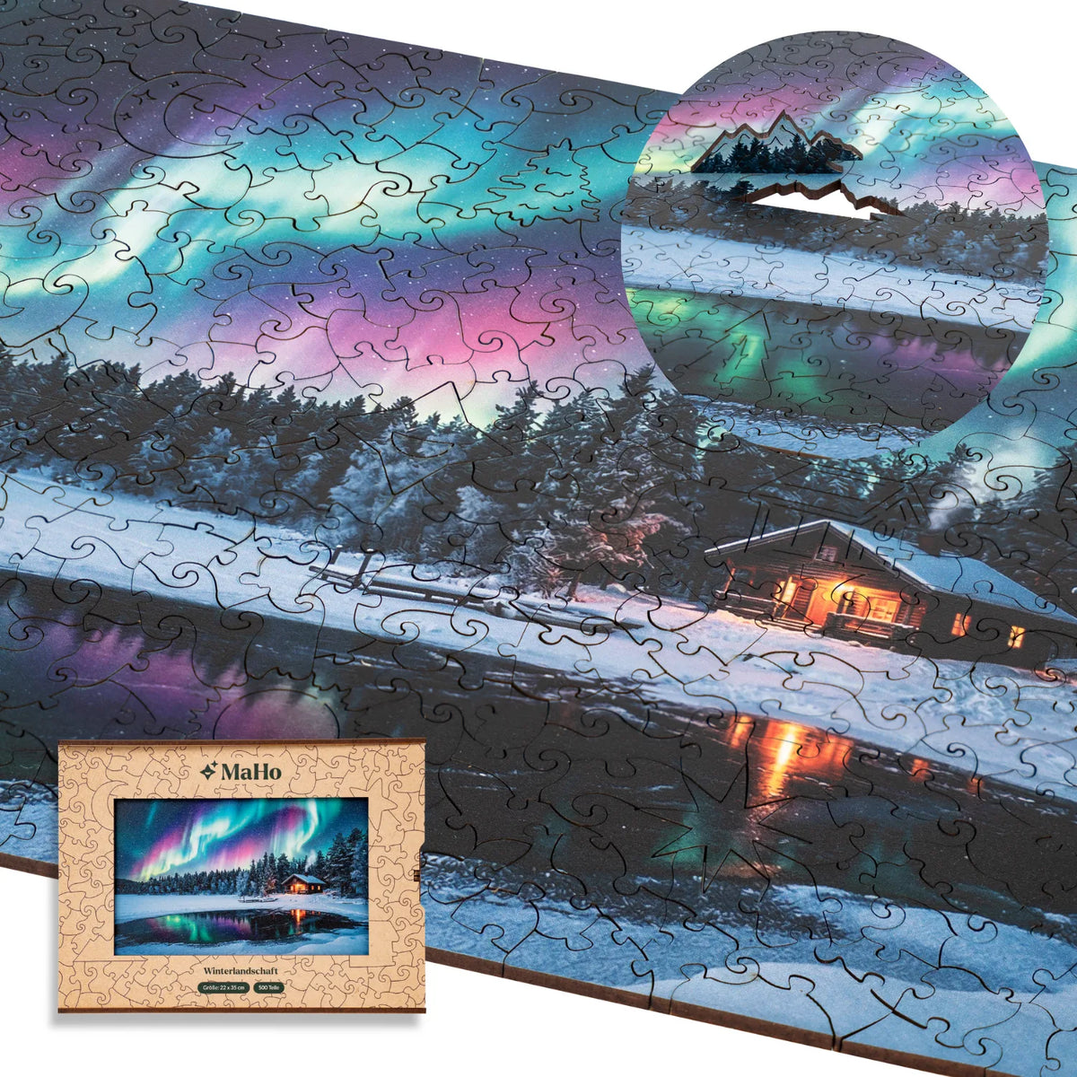 Winter Landscape Wooden Puzzle (2D) MagicHolz