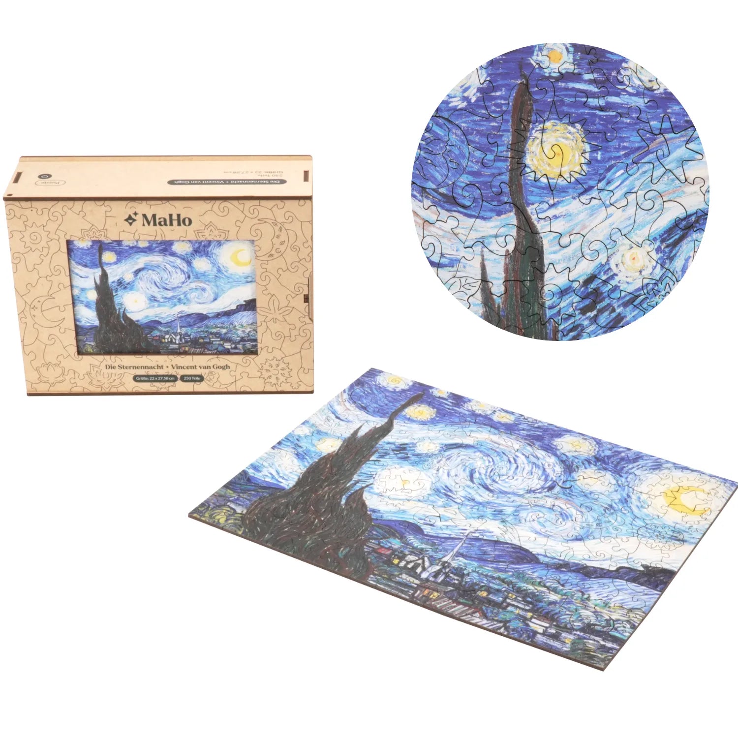 De Sterrennacht | Vincent van Gogh houten puzzel (2D) MagicHolz