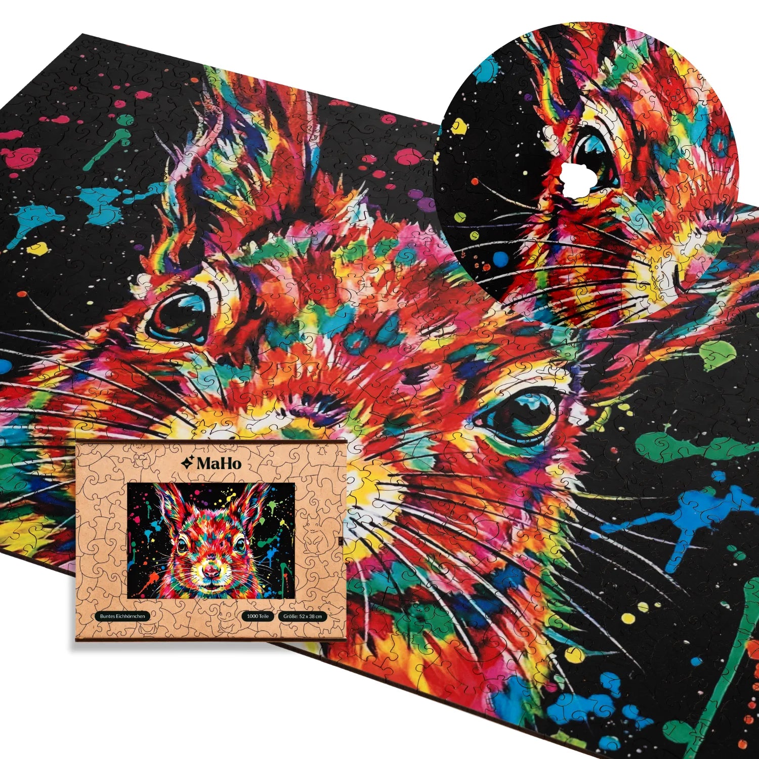 Colorful Squirrel Wooden Puzzle (2D) MagicHolz