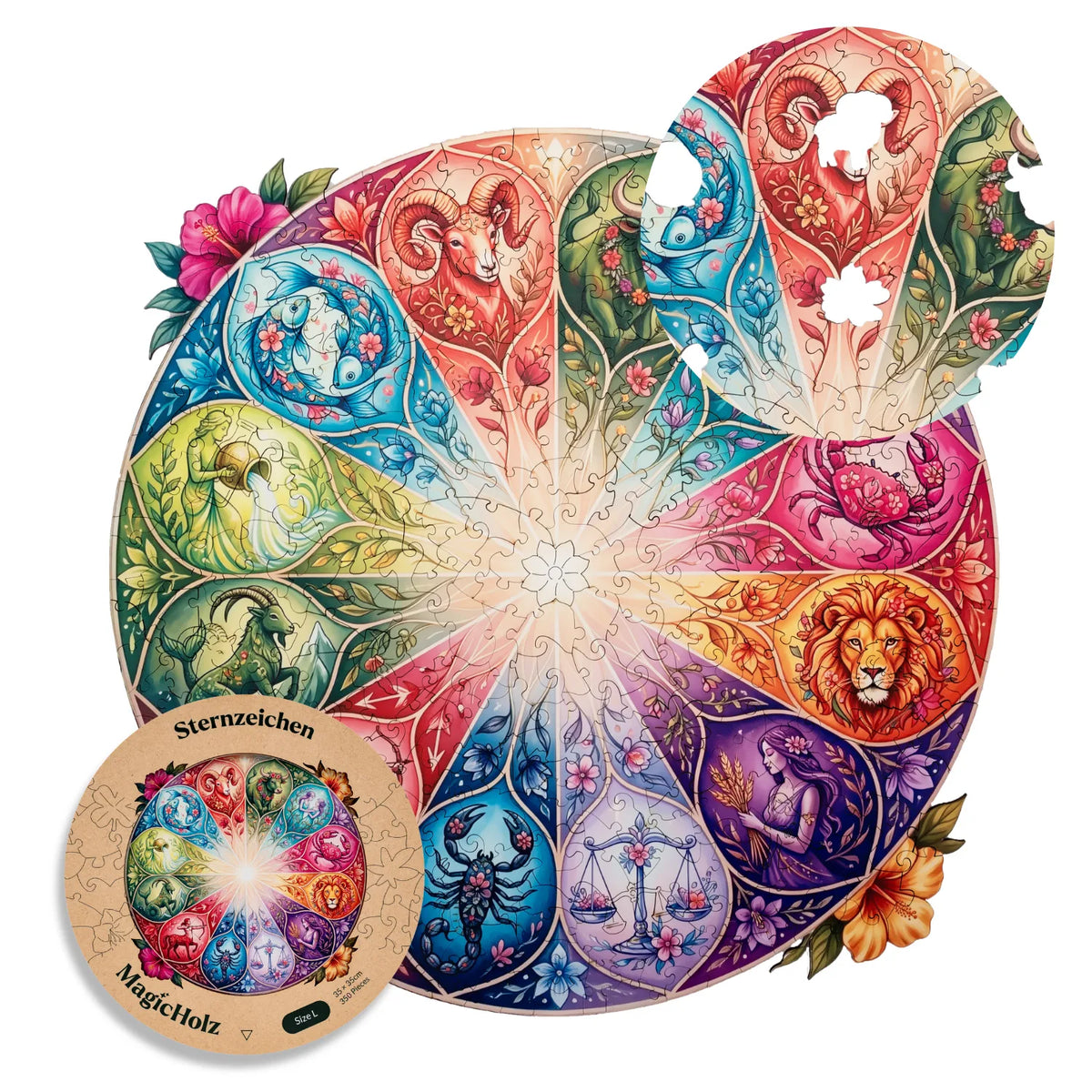 Zodiac Sign Mandala Wooden Puzzle (2D) MagicHolz